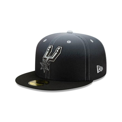 San Antonio Spurs Gorra | New Era NBA Back Half 59fifty Fitted Cap Mexico - Negros